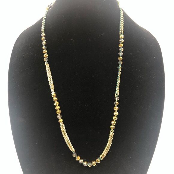 Chloé + Isabel Gold Tone Chain w/Crystals - Picture 2 of 4